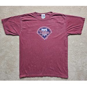 Philadelphia Phillies Short Sleeve T-Shirt Maroon Men's Medium